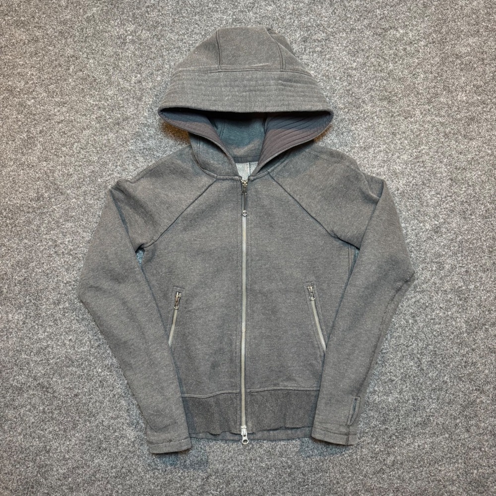 Lululemon Scuba Full Zip Hoodie Gray Heathered Cotton Blend Fleece Jacket